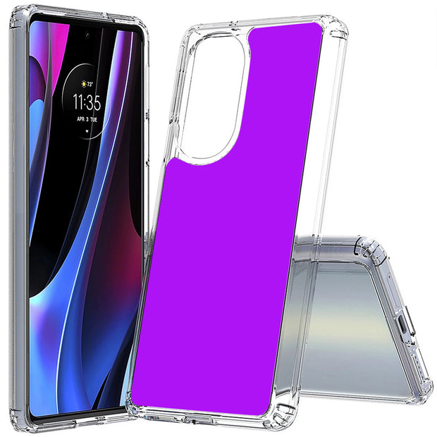 Purple Print Slim Cover For Motorola   (Edge,One 5G,Ace,UW,X40,30), Print in USA