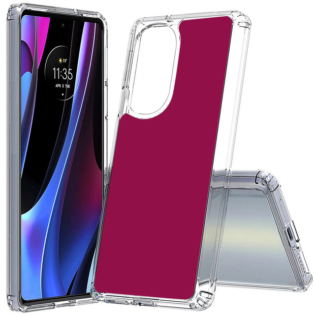 Red Violet Print Slim Cover For Motorola   (Edge,One 5G,Ace,UW,X40,30), Print in USA