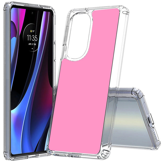 Pink Print Slim Cover For Motorola   (Edge,One 5G,Ace,UW,X40,30), Print in USA