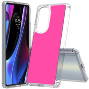 Hot Pink Print Slim Cover For Motorola   (Edge,One 5G,Ace,UW,X40,30), Print in USA