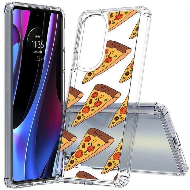 Pizza Print Slim Cover For Motorola   (Edge,One 5G,Ace,UW,X40,30), Print in USA