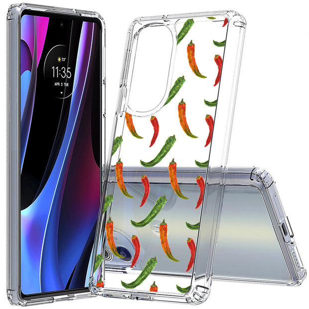 Chili Pepper 3 Print Slim Cover For Motorola   (Edge,One 5G,Ace,UW,X40,30), Print in USA