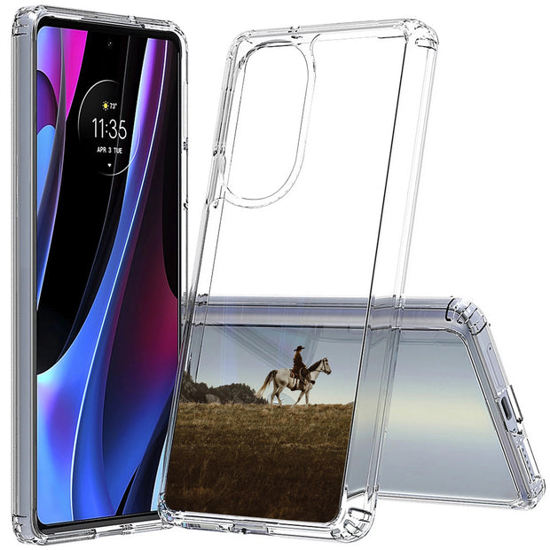 Horse Riding Print Slim Cover For Motorola   (Edge,One 5G,Ace,UW,X40,30), Print in USA