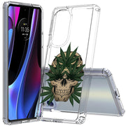 Marijuana Skull Print Slim Cover For Motorola   (Edge,One 5G,Ace,UW,X40,30), Print in USA