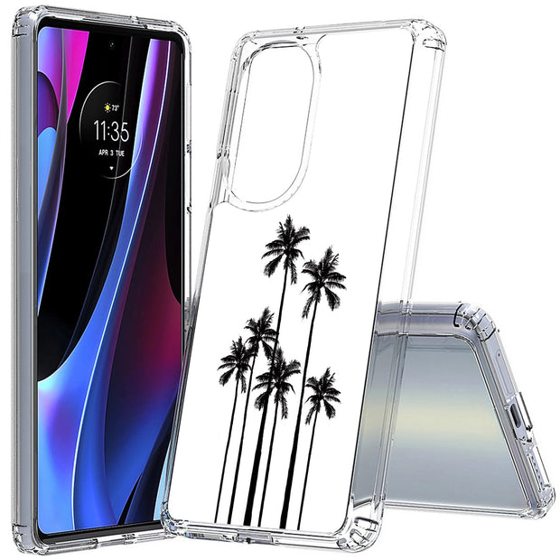 Palm Trees Print Slim Cover For Motorola   (Edge,One 5G,Ace,UW,X40,30), Print in USA