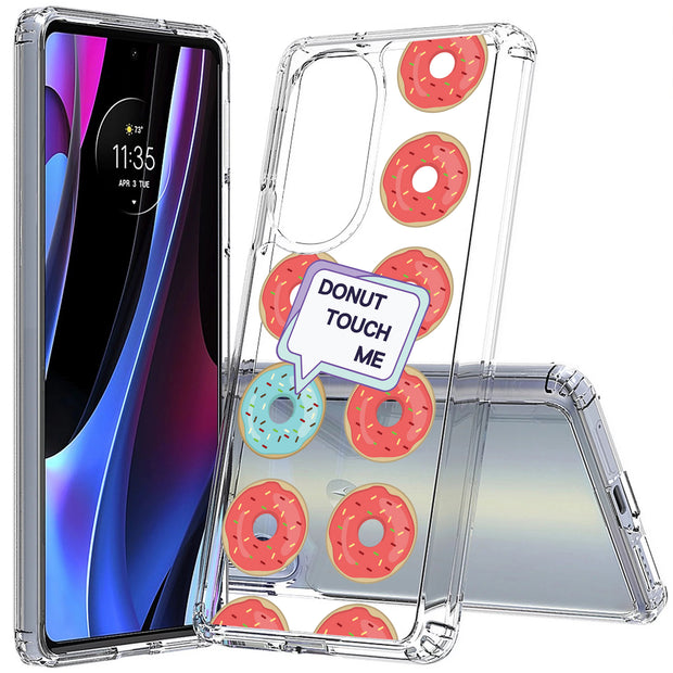 No Touch Donut Print Slim Cover For Motorola   (Edge,One 5G,Ace,UW,X40,30), Print in USA