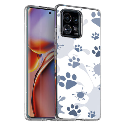 Paw Color 3 Print Slim Cover For Motorola   (Edge,One 5G,Ace,UW,X40,30), Print in USA