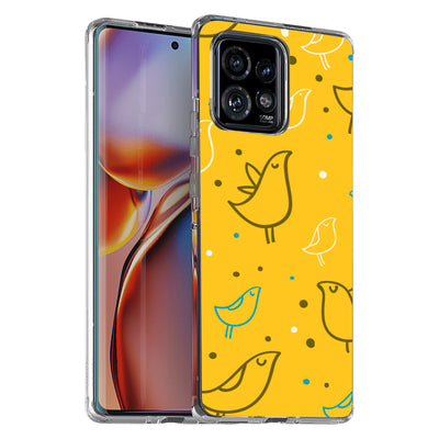 Birds Dots 1 Print Slim Cover For Motorola   (Edge,One 5G,Ace,UW,X40,30), Print in USA