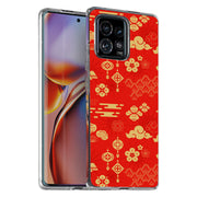 Lunar New Year Print Slim Cover For Motorola   (Edge,One 5G,Ace,UW,X40,30), Print in USA