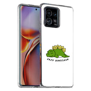 Lazy Dinosaur Print Slim Cover For Motorola   (Edge,One 5G,Ace,UW,X40,30), Print in USA