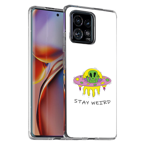 Alien Weird Print Slim Cover For Motorola   (Edge,One 5G,Ace,UW,X40,30), Print in USA