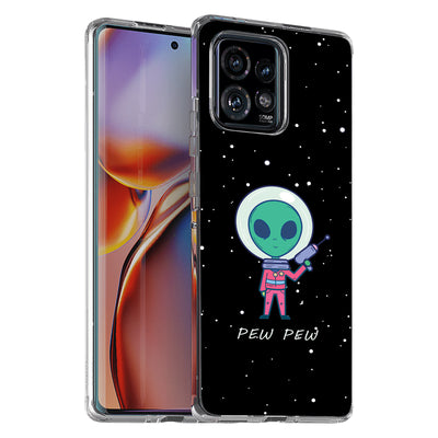 Pew Pew Alien Print Slim Cover For Motorola   (Edge,One 5G,Ace,UW,X40,30), Print in USA