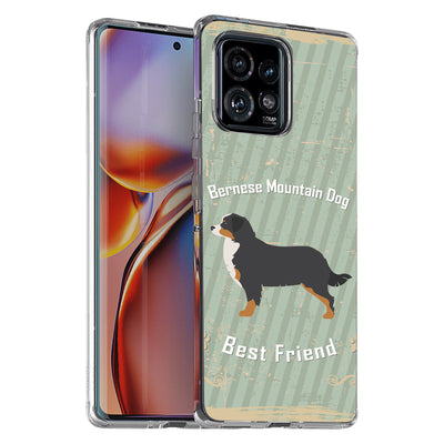 Bernese Dog Print Slim Cover For Motorola   (Edge,One 5G,Ace,UW,X40,30), Print in USA