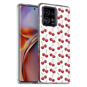 Cherries Print Slim Cover For Motorola   (Edge,One 5G,Ace,UW,X40,30), Print in USA