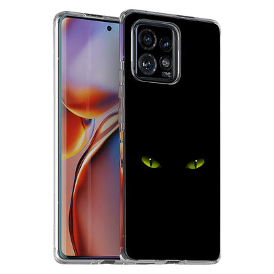 Cat Eyes Print Slim Cover For Motorola   (Edge,One 5G,Ace,UW,X40,30), Print in USA