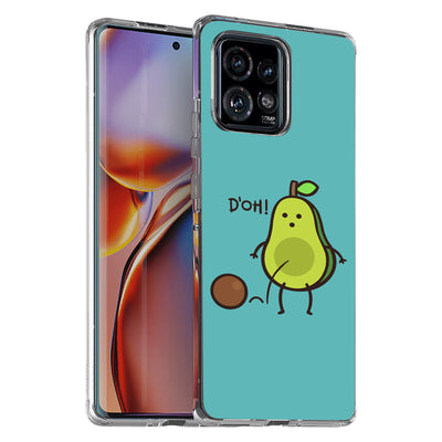 Funny Avocado 2 Print Slim Cover For Motorola   (Edge,One 5G,Ace,UW,X40,30), Print in USA