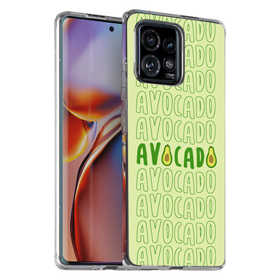 Avocado Text  Print Slim Cover For Motorola   (Edge,One 5G,Ace,UW,X40,30), Print in USA