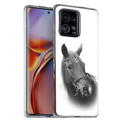 Animal Horse Print Slim Cover For Motorola   (Edge,One 5G,Ace,UW,X40,30), Print in USA