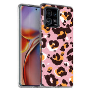 Pink Leopard 2 Print Slim Cover For Motorola   (Edge,One 5G,Ace,UW,X40,30), Print in USA