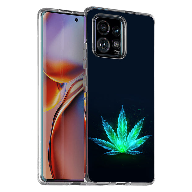 Beautiful Weed Print Slim Cover For Motorola   (Edge,One 5G,Ace,UW,X40,30), Print in USA