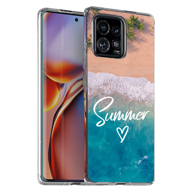 Summer Beach Print Slim Cover For Motorola   (Edge,One 5G,Ace,UW,X40,30), Print in USA