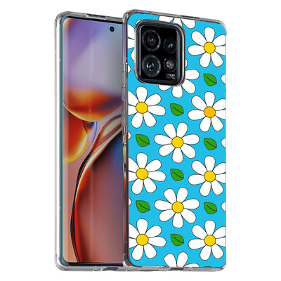 Daisy Pattern Print Slim Cover For Motorola   (Edge,One 5G,Ace,UW,X40,30), Print in USA