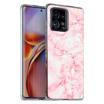 Glossy Marble Print Slim Cover For Motorola   (Edge,One 5G,Ace,UW,X40,30), Print in USA