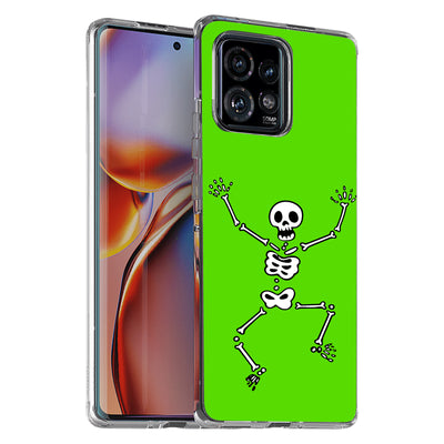 Skeleton Dance Print Slim Cover For Motorola   (Edge,One 5G,Ace,UW,X40,30), Print in USA