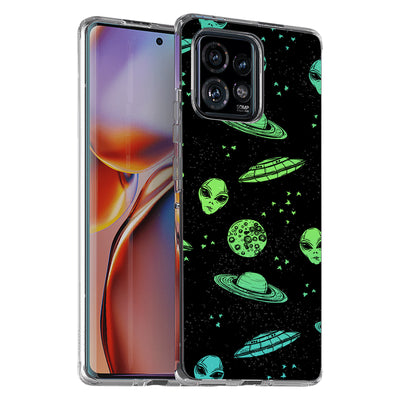 Space Alien Print Slim Cover For Motorola   (Edge,One 5G,Ace,UW,X40,30), Print in USA