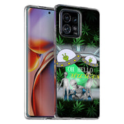 Marijuana Alien Print Slim Cover For Motorola   (Edge,One 5G,Ace,UW,X40,30), Print in USA