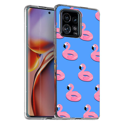 Cute Flamingo Print Slim Cover For Motorola   (Edge,One 5G,Ace,UW,X40,30), Print in USA