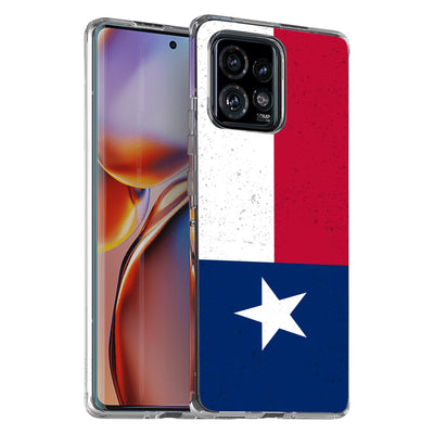 Texas Flag Print Slim Cover For Motorola   (Edge,One 5G,Ace,UW,X40,30), Print in USA