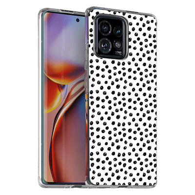 Polka Dots Blk Print Slim Cover For Motorola   (Edge,One 5G,Ace,UW,X40,30), Print in USA