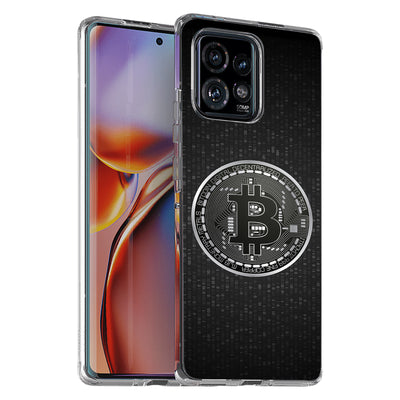 Bitcoin Crypto1 Print Slim Cover For Motorola   (Edge,One 5G,Ace,UW,X40,30), Print in USA