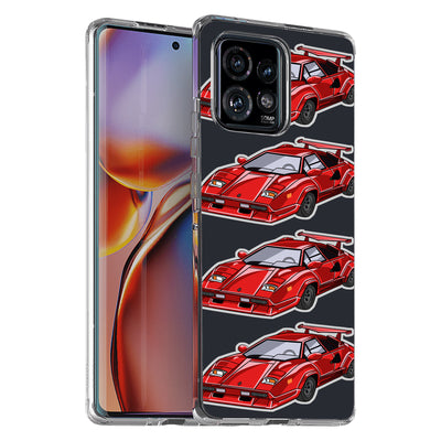 Lambo Countach Print Slim Cover For Motorola   (Edge,One 5G,Ace,UW,X40,30), Print in USA