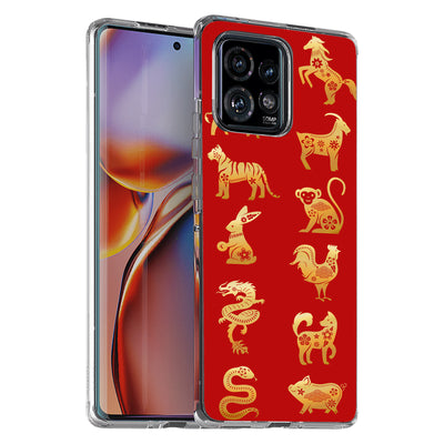 Chinese zodiac1 Print Slim Cover For Motorola   (Edge,One 5G,Ace,UW,X40,30), Print in USA