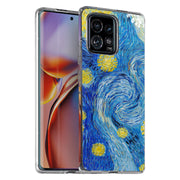 Starry Night Print Slim Cover For Motorola   (Edge,One 5G,Ace,UW,X40,30), Print in USA