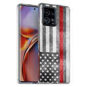 Thin Red Line Print Slim Cover For Motorola   (Edge,One 5G,Ace,UW,X40,30), Print in USA