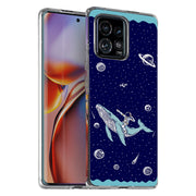 Space Whale 5 Print Slim Cover For Motorola   (Edge,One 5G,Ace,UW,X40,30), Print in USA