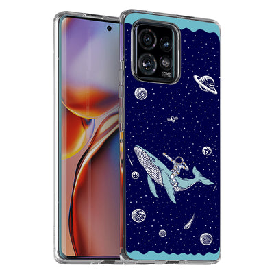 Space Whale 5 Print Slim Cover For Motorola   (Edge,One 5G,Ace,UW,X40,30), Print in USA