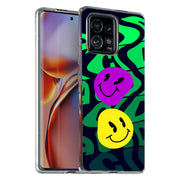 Acid Smile Face Print Slim Cover For Motorola   (Edge,One 5G,Ace,UW,X40,30), Print in USA