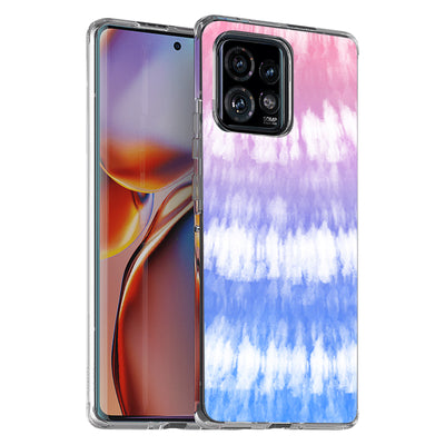 Tie Dye Art Print Slim Cover For Motorola   (Edge,One 5G,Ace,UW,X40,30), Print in USA