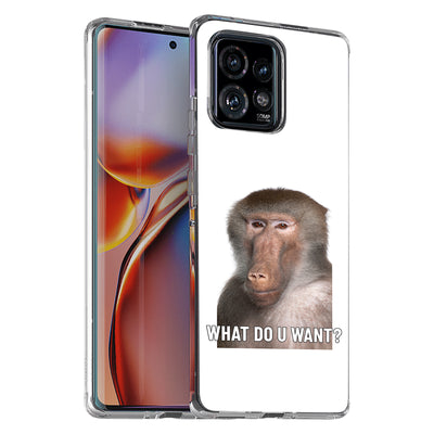 Meme Monkey 4 Print Slim Cover For Motorola   (Edge,One 5G,Ace,UW,X40,30), Print in USA