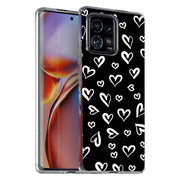 White Hearts Print Slim Cover For Motorola   (Edge,One 5G,Ace,UW,X40,30), Print in USA