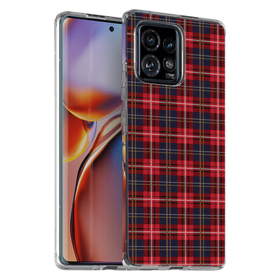 Classic Plaid 1 Print Slim Cover For Motorola   (Edge,One 5G,Ace,UW,X40,30), Print in USA