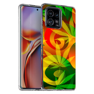 Marijuana Art Print Slim Cover For Motorola   (Edge,One 5G,Ace,UW,X40,30), Print in USA