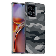 Winter Camo Print Slim Cover For Motorola   (Edge,One 5G,Ace,UW,X40,30), Print in USA