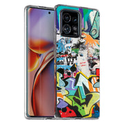 Street Graffiti Print Slim Cover For Motorola   (Edge,One 5G,Ace,UW,X40,30), Print in USA