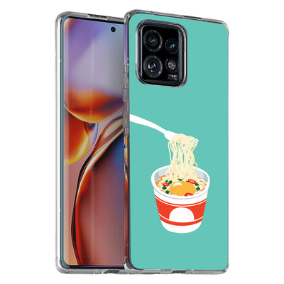 Tasty Ramen Print Slim Cover For Motorola   (Edge,One 5G,Ace,UW,X40,30), Print in USA