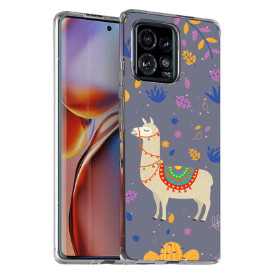 Cacti Llama Print Slim Cover For Motorola   (Edge,One 5G,Ace,UW,X40,30), Print in USA